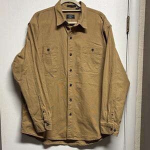 G.H. Bass & Co. Brown Men’s Utility Pocket Jacket, Beige, XL, UEC